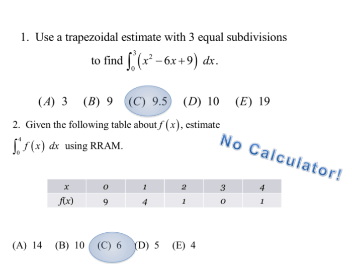 Ap calculus unit 5 test answers