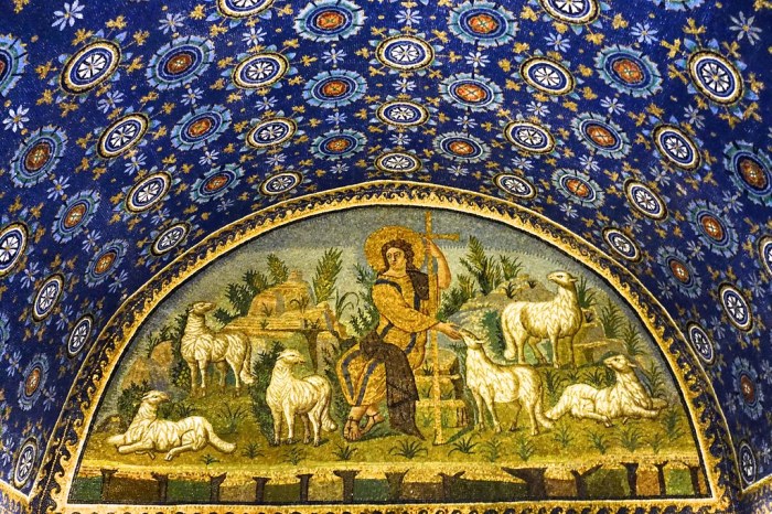 Christ as good shepherd from galla placidia