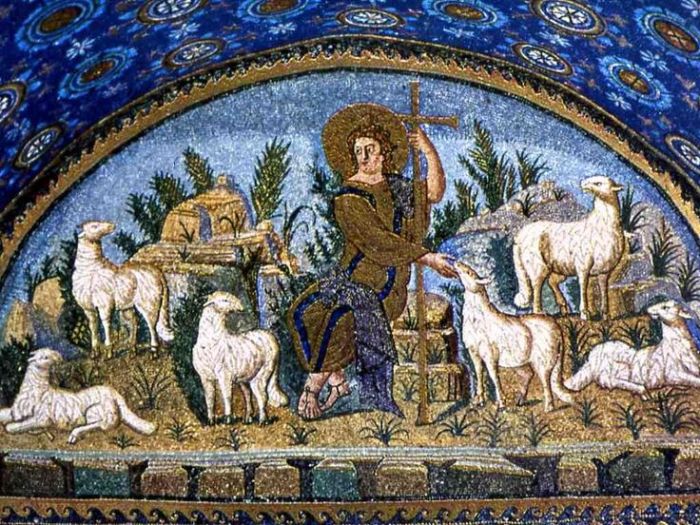 Shepherd good mausoleum ravenna christian galla mosaic early christ placida mosaics ce shepard italy visit jesus