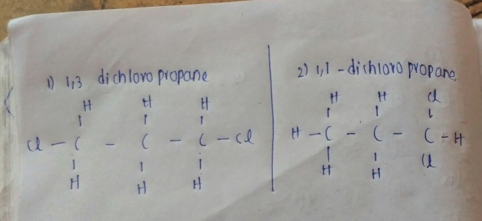 Draw the structure of 1 3 dichloropropane