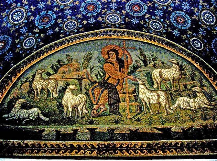 Christ as good shepherd from galla placidia