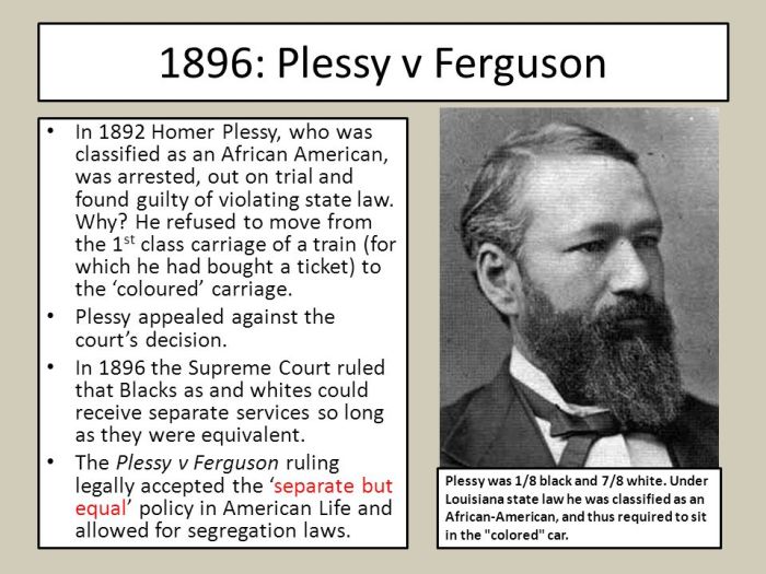 Plessy v ferguson landmark library answer key