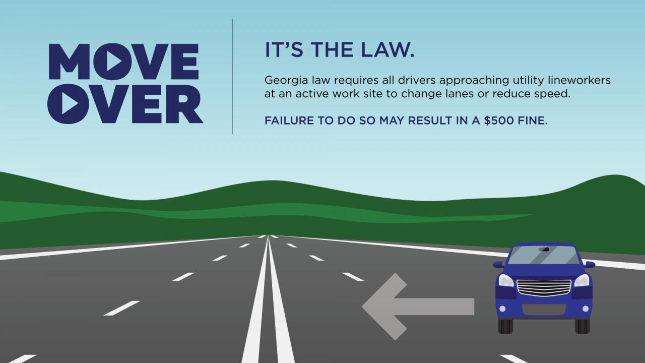 Move over law workers utility requires georgia