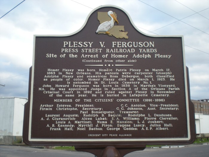 Plessy homer ferguson 1925 1863 louisiana